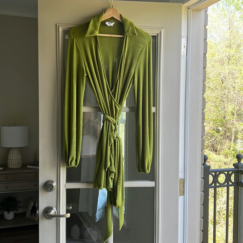 Princess Polly Green Wrap Dress